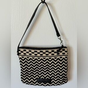 Rebecca Minkkoff woven cotton wristlet.